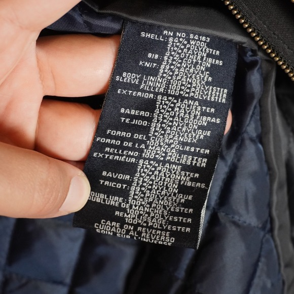 Tommy Hilfiger Mens Black Wool Blend Harrington Jacket Full Zip Coat Small - Picture 6 of 7